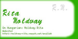 rita moldvay business card